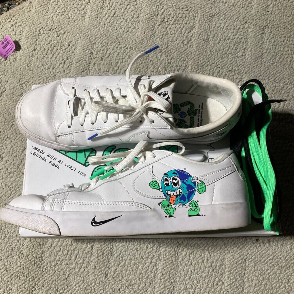 Nike Blazer Low Flyleather QS Steven Harrington Earth Day CI5546 100 MENS 8.5